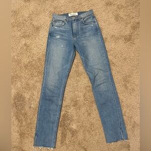 Reformation Julia high cigarette slit jeans size 24